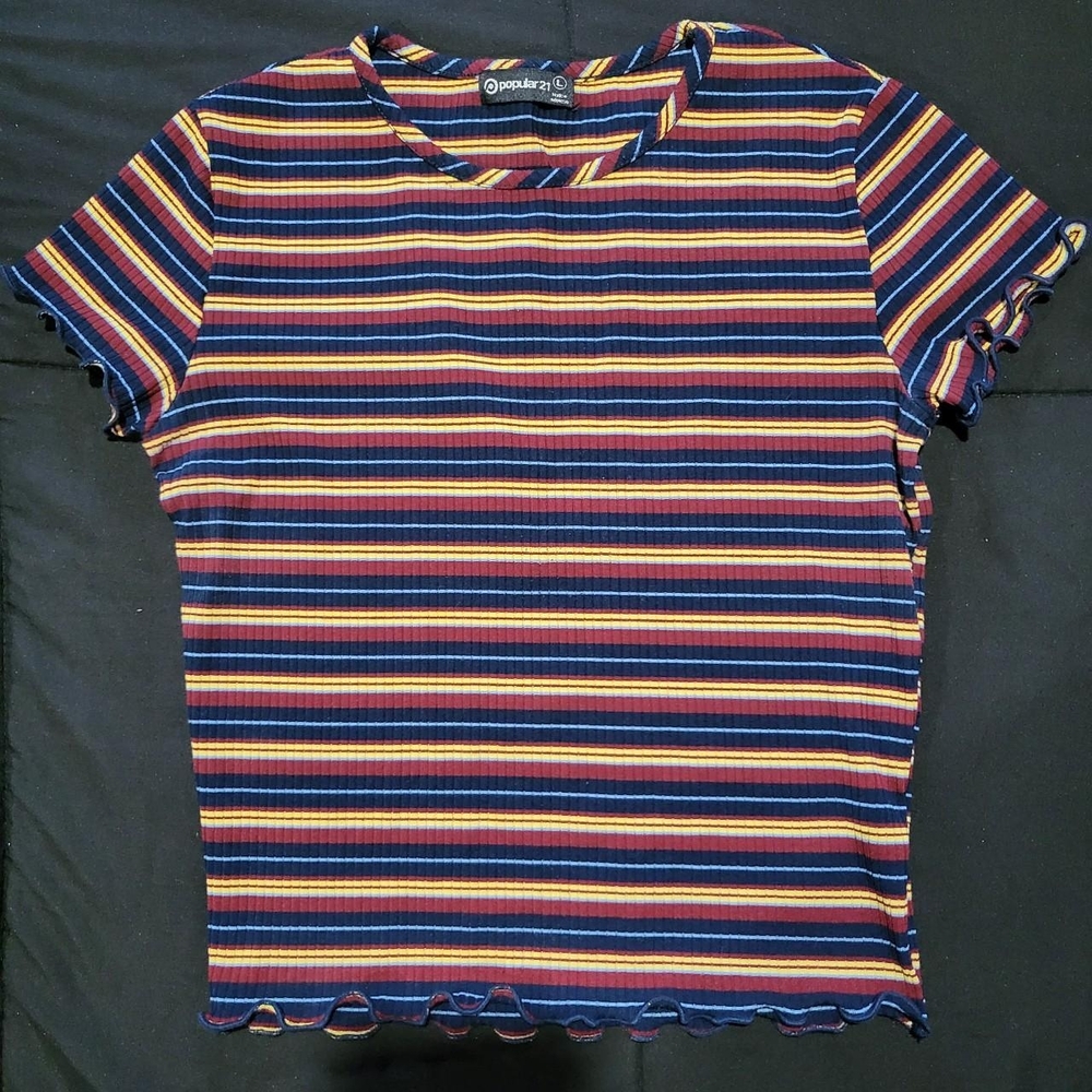 Primary Colors Fitted Crop T-Shirt Baby Tee